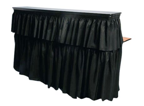 6' Portable Bar with Black Skirt