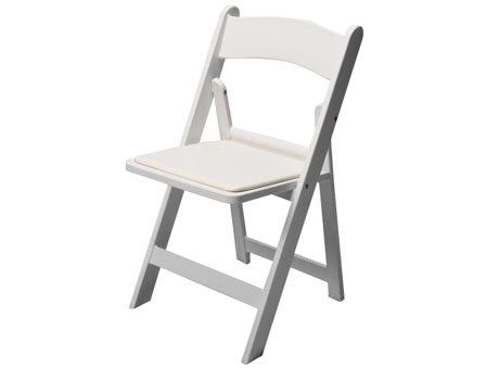 White Resin Padded Garden Chair