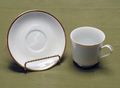 White China with Gold Rim Saucer