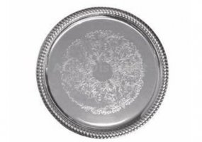 14” Round Chrome Serving Tray