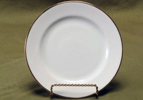 7 1/2” White China with Gold Rim Salad Plate